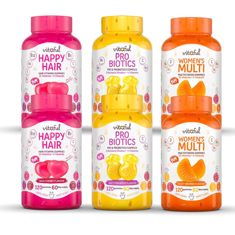Akciový balíček Happy Hair + Probiotics + Women's Multi