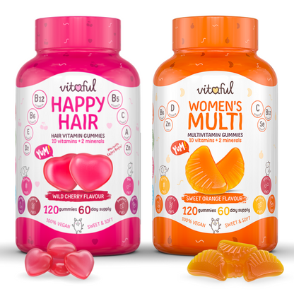 -25% Akciový skúšobný balík Multivitamín pre ženy + Happy Hair